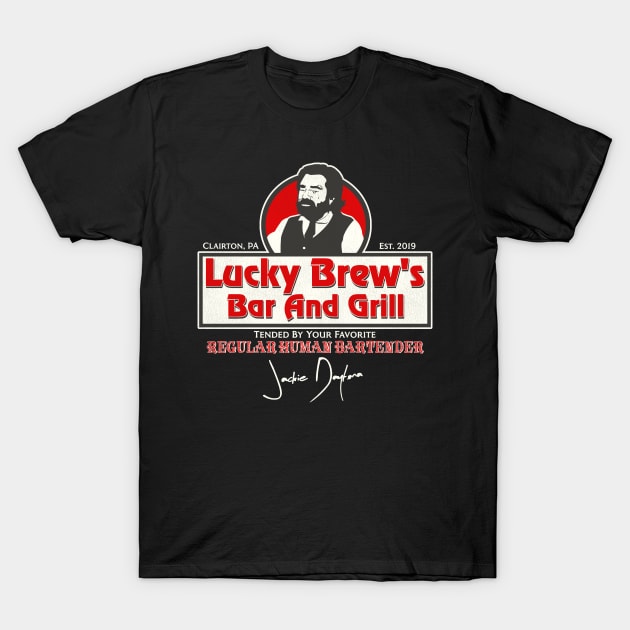 Lucky Brew's Bar and Grill - WWDITS T-Shirt by darklordpug